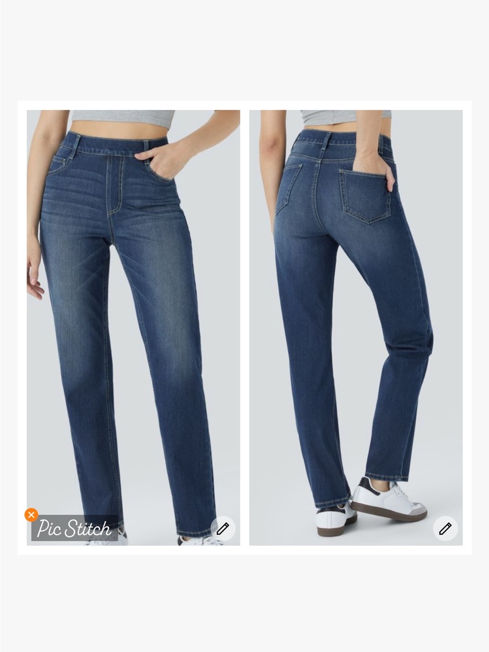 Halara Flex Denim High Waisted Straight Jeans